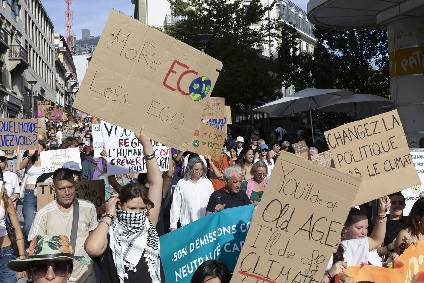 Manifestation «Pas d’étés à 50°C!», Lausanne, 19 septembre 2026