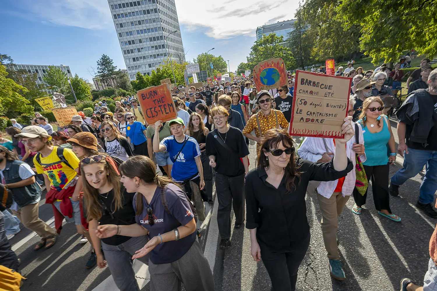 Manifestation «Pas d’étés à 50°C!», Genève, 19 septembre 2026